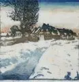 Siegfried Berndt, Winterliche Dorflandschaft. Ohne Jahr