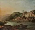 gen. Dietricy Christian Wilhelm Ernst Dietrich, Wehlen nebst dem alten Schloß zwischen Pirna und Königstein, 1753, Öl auf Leinwand