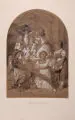 Eugen Johann Klimsch, Fronleichnamsfest. 2. H. 19. Jh, Bleistiftzeichnung, weiß gehöht, partiell koloriert