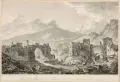 Pierre Gabriel Berthault, Ruines du Proscenium ou Avant scène de l'ancien Théâtre de Taorminum, Radierung und Kupferstich auf Bütten
