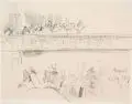 Robert Sterl, Robert Sterl, Orchesterszene zu Mozart, 1913, Graphitzeichnung