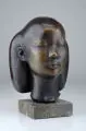 Gustav Seitz, Liu yn Fu, chinesische Textilarbeiterin, 1951, Bronze, gegossen, braun patiniert