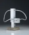Schwingung über Quaderformen by Thilo Maatsch, 1968, Aluminium und Solnhofener Naturstein, sold Jun 2012