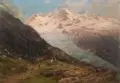 Ludwig Lanckow, Alpengletscher im Sommer, 1900, Öl auf Leinwand