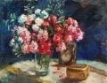 Eugenie Fuchs, Blumenstilleben mit Wildrosen, 1905, Öl auf Leinwand