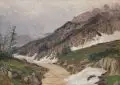 Otto Serner, Schneereste im Riesengebirge, 1926, Öl auf Leinwand