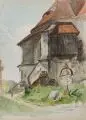 Wilhelm Claudius, Eschdorf, 1883, Aquarell
