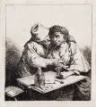 Cornelis Bega, Das Liebespaar, Radierung auf Bütten