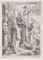 Jan Saenredam, David mit dem Haupt des Goliath, 1600, Kupferstich nach Lukas van Leyden