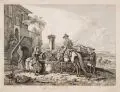 Johann Adam Klein, Ungarischer Schiffzug, Radierungen und eine Mezzotinto