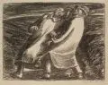 Ernst Barlach, Panischer Schrecken, Um 1928, Lithographie auf gelblichem altdeutschen Maschinenbütten