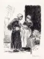 Bei der Gemüsehändlerin by Max Liebermann, 1922, Holzschnitt, sold Mar 2012