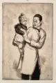 Emil Orlík, Japanische Mutter mit Kind