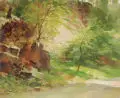Arno Drescher, Liebethaler Grund, Wohl 1920, Öl auf Malpappe