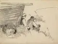 Adolf Fischer-Gurig, (zugeschr.), Konvolut von zwölf Zeichnungen mit Fischerdarstellungen und Rügenansichten