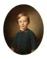 Hermann Ernecke, Knabenportrait. 1838 oder 1858, Öl auf Leinwand