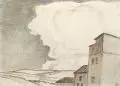 Ludwig von Hofmann, Italien- weite Landschaft mit Häusern
