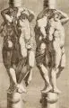 Giacomo Maria Giovannini, Atlanten, Um 1700, Kupferstich nach Guido Reni