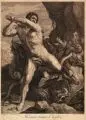 Robert Hecquet, Hercule tuant L'hydre, Kupferstich auf Bütten nach einem Gemälde von Guido Reni