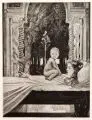 Max Klinger, Tote Mutter, 1889, Kupferdruck auf China auf Kupferdruckpapier