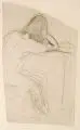 Jussuf Abbo, Sitzende, 1921, Bleistiftzeichnung auf chamoisfarbenem Bütten