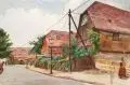 Julius Otto Fritzsche, Altgruna, 1936, Aquarell auf Bütten