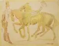 Heinrich Freytag, Konvolut von elf Zirkusdarstellungen. 1948 / 1949, Aquarelle und Federzeichnungen in Tusche über Bleistift auf chamoisfarbenem Papier