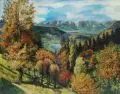 Pol Cassel, Herbstliche Landschaft, 1940, Öl auf Leinwand