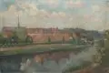 Carl Kögl, Die Fürstenschule in Grimma. 1. H. 20. Jh, Öl auf Leinwand