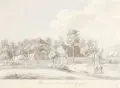 Traugott Faber, Hummelmühle im Lockwitzergrund, Aquarell über Bleistift