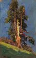 Karl Hanns Taeger, Bayrischzell. La(ts)chenhütte. Blitzschlag., 1916, Öl auf Malpappe