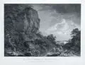 Johann Barnes, Vue de la Montagne de Lillienstein en Saxe, Kupferstich auf Bütten nach Adrian Zingg