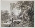 Johann Christoph Erhard, Der Knabe mit dem Stecken vor dem sitzenden Bauern, Radierungen. "Knabe mit Stecken" in der Platte u.li. signiert, datiert und bezeichnet "Erhard fec 1816"/ "Wien bei Ferd