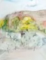 Weinberg Radebeul (Lößnitzlandschaft) by Gussy Hippold-Ahnert, 1933, Aquarell über Bleistift auf "P.M.-Fabriano"-Bütten, sold Mar 2011