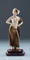Ernst Seger, Salome, Um 1915, Bronze, gegossen, partiell braun patiniert und Elfenbein geschnitzt