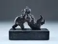Max Hermann Fritz, Zwei spielende Bärenjungen, Um 1930, Bronze, gegossen, grünbraun patiniert