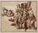 Simon Vouet, (zugeschr.), Allegorie des Sieges, Pinsel- und Federzeichnung in Tusche (Sepia) auf Bütten