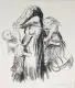 Gefallen by Käthe Kollwitz, 1921, Kreidelithographie auf gelblichem, gerippten Bütten mit Wasserzeichen o.re. (aufrechter, bekrönter Löwe über den Initial, sold Dec 2010