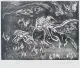 Gustav Wolf, Höllenfeuer, Um 1930, Holzschnitt auf chamoisfarbenem, festen Papier