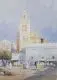 Ernest George, Alger, 1912, Aquarell auf "Winsor & Newton"-Skizzenkarton