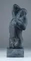 Charlotte Sommer-Landgraf, Der Gestreckte. Wohl 1980er Jahre, Bronze, gegossen, grünschwarz patiniert
