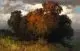Hermann Rüdisühli, Symbolistische Herbstszene, Um 1898, Öl auf Malpappe