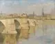 Horst Saupe, Friedrich Augustbrücke (Dresden), 1926, Öl auf Leinwand
