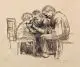 Besuch im Kinderkrankenhaus by Käthe Kollwitz, 1926, Lithographie auf bräunlichem Maschinenbütten, sold Sep 2010