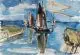 Zeesenboote, Bodden / Ahrenshoop II by Erhard Hippold, 1958, Aquarell und Federzeichnung in Tusche auf festem Papier, sold Sep 2010