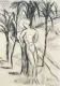 Otto Mueller, Otto Müller, Heiliger Sebastian, 1919, Kohlezeichnung auf sehr dünnem Papier