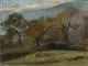 Albert de Meuron, (zugeschr.), Windflüchter. 2. H. 19. Jh, Öl auf Leinwand, vollständig auf Karton montiert