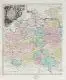 Matthäus Seutter, Inter valla Viaequae publicae Electoratus Saxoniae, Um 1750, Altkolorierte Kupferstichkarte mit Wegenetz im westlichen kursächsischen Gebiet zwischen Bernburg, Eisenach, Eger, Zwickau, Leipzig