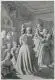 Theobald von Oer, Interieur (Kinderspiel), 1868, Graphitzeichnung, partiell aquarelliert und weiß gehöht