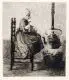 Holländisches Mädchen mit einem Hasen by Ferdinand Schmutzer, 1896, Radierung auf Bütten, sold Jun 2010